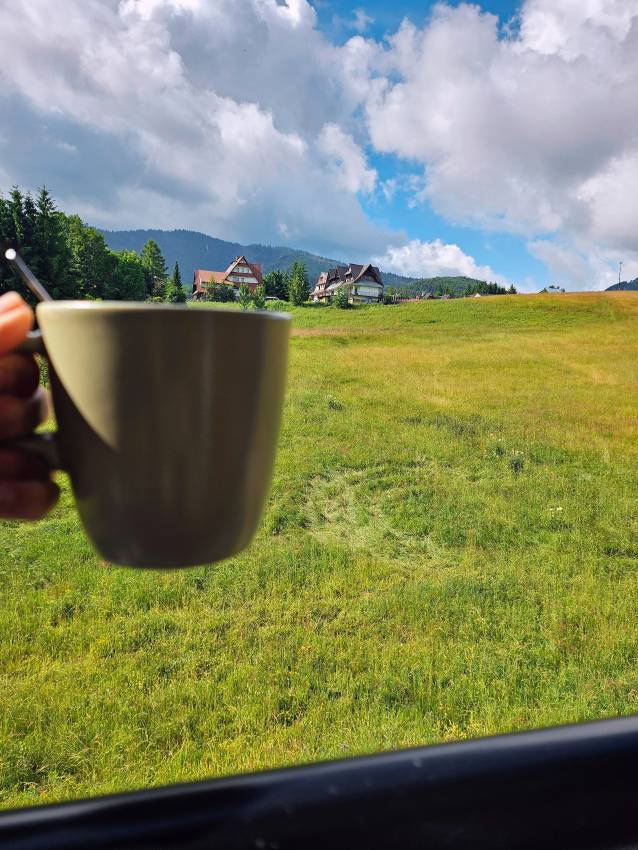 Kilátás a Tátrára a szállás teraszáról