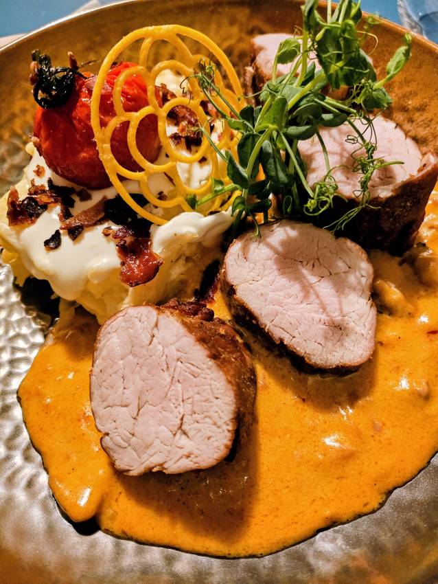 Sertésszűz gombamártással